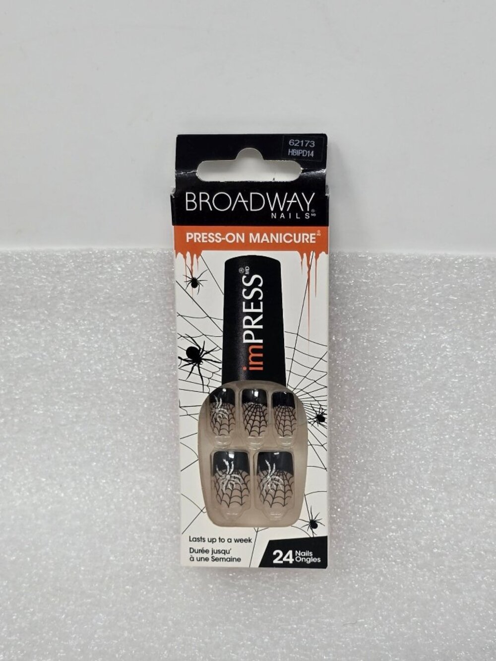 Broadway Nails imPRESS Spiderweb Design Press-On Manicure 24 Nails Halloween